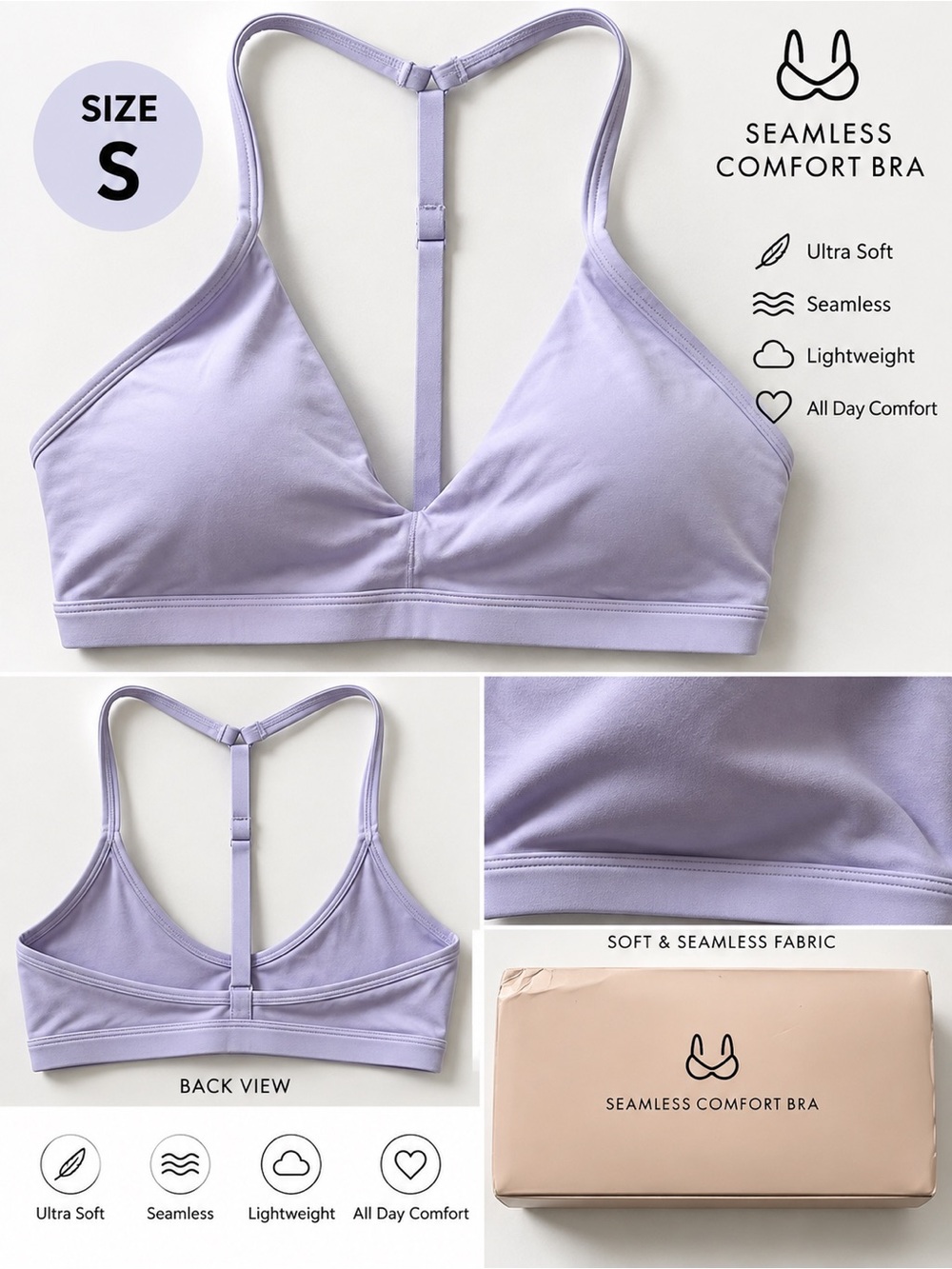 YEOREO Women's Sports Bras Purple
